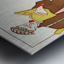 Man reading a book with Hares 1895 by Edward Penfield Metal print