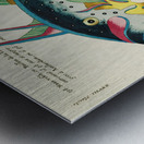 Colourful and surreal illustrations of maribe life found in Moluccas Indonesia and the East Indies by Louis Renard 1678 -1746 from Histoire naturelle des plus rares curiositez de la mer des Indes 1754. Metal print