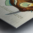 Colourful and surreal illustrations of fishes found in Moluccas Indonesia and the East Indies by Louis Renard 1678 -1746 from Histoire naturelle des plus rares curiositez de la mer des Indes 1754. Metal print