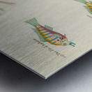 Colourful and surreal illustrations of fishes lobsters and crab found in Moluccas Indonesia and the East Indies by Louis Renard 1678 -1746 from Histoire naturelle des plus rares curiositez de la mer des Indes 1754. Metal print