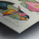 Colourful and surreal illustrations of fishes found in Moluccas Indonesia and the East Indies by Louis Renard 1678 -1746 from Histoire naturelle des plus rares curiositez de la mer des Indes 1754. Metal print