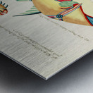 Colourful and surreal illustrations of fishes and crab found in the Indian and Pacific Oceans by Louis Renard 1678 -1746 from Histoire naturelle des plus rares curiositez de la mer des Indes 1754. Metal print