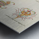 Colourful and surreal illustrations of crabs and lobster found in Moluccas Indonesia and the East Indies by Louis Renard 1678 -1746 from Histoire naturelle des plus rares curiositez de la mer des Indes 1754. Metal print