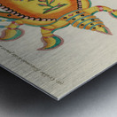 Colourful and surreal illustrations of fishes and lobster found in Moluccas Indonesia and the East Indies by Louis Renard 1678 -1746 from Histoire naturelle des plus rares curiositez de la mer des Indes 1754. Metal print