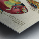 Colourful and surreal illustrations of fishes found in Moluccas Indonesia and the East Indies by Louis Renard 1678 -1746 from Histoire naturelle des plus rares curiositez de la mer des Indes 1754. Metal print