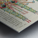 Colourful and surreal illustrations of fish and lobster found in Moluccas Indonesia and the East Indies by Louis Renard 1678 -1746 from Histoire naturelle des plus rares curiositez de la mer des Indes 1754. Metal print