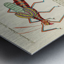 Colourful and surreal illustrations of fishes and crabs found in Moluccas Indonesia and the East Indies by Louis Renard 1678 -1746 from Histoire naturelle des plus rares curiositez de la mer des Indes 1754. Metal print
