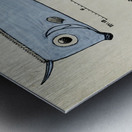 Antique fish Crested Bandfish South Pacific Fishes by Frank Edward Clarke 1849-1899.  Impression metal