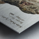 Antique fish aplodactylus arctidens marblefish keke South Pacific Fishes by Frank Edward Clarke 1849-1899.  Metal print