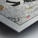 Fum&eacutee: Robe du soir de Beer 1921 fashion illustration  by George Barbier.  Metal print