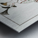 Costumes Parisiens no. 3: Toilette d&Eacutet&eacute Toilette d&Eacutet&eacute Blouson de Linon sur Jupe de foulard from Journal des Dames et des Modes 1912 fashion illustration  by George Barbier.  Metal print