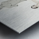 Eros. Robe et manteau pour le soir de Worth 1924 fashion illustration  by George Barbier.  Metal print