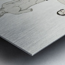 Eros / Robe et manteau pour le soir de Worth from Gazette du Bon Ton No. 9 1924 fashion illustration  by George Barbier.  Metal print