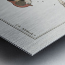 Costumes Parisiens: Robe de linon imprim&eacute from Journal des Dames et des Modes 1913 fashion illustration  by George Barbier.  Metal print