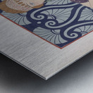 Les Trois Beautes de Mnasidika 1922 fashion illustration  by George Barbier. Metal print