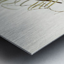 Graceful Honey-eater Ptilotis ornatus illustrated by Elizabeth Gould 1804–1841 for John Gould’s 1804-1881 Birds of Australia  Metal print