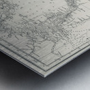 Chart of the Great Barrier Reef Area from The Great Barrier Reef of Australia 1893 by William Saville-Kent 1845-1908.  Metal print