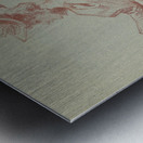 Elegant Lady Seated in a Chair c. 1900 Drawings by Jules Chéret Metal print