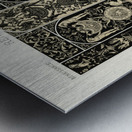 Renaissance pattern. 1888 edition Lornement Polychrome by Albert Racine 1825–1893. Metal print