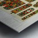 16th Century pattern. 1888 edition Lornement Polychrome by Albert Racine 1825–1893. Metal print