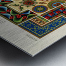 Byzantine pattern. 1888 edition Lornement Polychrome by Albert Racine 1825–1893. Metal print