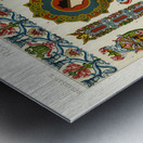 Renaissance pattern. 1888 edition Lornement Polychrome by Albert Racine 1825–1893. Metal print