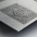 Byzantine pattern. 1888 edition Lornement Polychrome by Albert Racine 1825–1893. Metal print