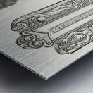 Antique Chinese illustrations. 1888 edition Lornement Polychrome by Albert Racine 1825–1893. Metal print