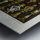 16th Century pattern. 1888 edition Lornement Polychrome by Albert Racine 1825–1893. Metal print