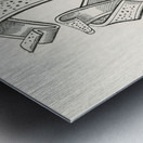 Vintage icon. 1888 edition Lornement Polychrome by Albert Racine 1825–1893. Metal print