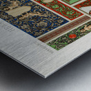 Renaissance pattern. 1888 edition Lornement Polychrome by Albert Racine 1825–1893. Metal print