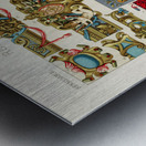 Renaissance pattern. 1888 edition Lornement Polychrome by Albert Racine 1825–1893. Metal print