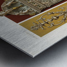 Renaissance pattern. 1888 edition Lornement Polychrome by Albert Racine 1825–1893. Metal print