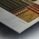 Primitive pattern. 1888 edition Lornement Polychrome by Albert Racine 1825–1893. Metal print