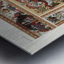 18th Century pattern. 1888 edition Lornement Polychrome by Albert Racine 1825–1893. Metal print