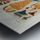 Egyptian pattern Lornement Polychrome 1888 by Albert Racinet 1825-1893. 1888 edition. Metal print