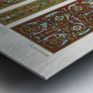 Renaissance pattern. 1888 edition Lornement Polychrome by Albert Racine 1825–1893. Metal print