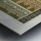 16th Century pattern. 1888 edition Lornement Polychrome by Albert Racine 1825–1893. Metal print