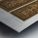 Renaissance pattern. 1888 edition Lornement Polychrome by Albert Racine 1825–1893. Metal print