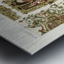 16th Century pattern. 1888 edition Lornement Polychrome by Albert Racine 1825–1893. Metal print