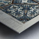 17th and 18th Century pattern. 1888 edition Lornement Polychrome by Albert Racine 1825–1893. Metal print