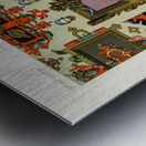 16th and 17th Century pattern. 1888 edition Lornement Polychrome by Albert Racine 1825–1893. Metal print