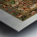 Renaissance pattern. 1888 edition Lornement Polychrome by Albert Racine 1825–1893. Metal print