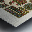 Middle-Ages pattern. 1888 edition Lornement Polychrome by Albert Racine 1825–1893. Metal print