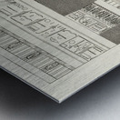 Egyptian pattern. 1888 edition Lornement Polychrome by Albert Racine 1825–1893. Metal print