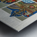 Renaissance pattern. 1888 edition Lornement Polychrome by Albert Racine 1825–1893. Metal print