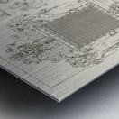 Ancient pattern. 1888 edition Lornement Polychrome by Albert Racine 1825–1893. Metal print