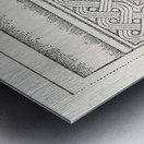 Interlaced pattern. 1888 edition Lornement Polychrome by Albert Racine 1825–1893. Metal print