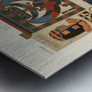 Egyptian pattern. 1888 edition Lornement Polychrome by Albert Racine 1825–1893. Metal print