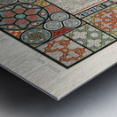 Medieval pattern. 1888 edition Lornement Polychrome by Albert Racine 1825–1893. Metal print